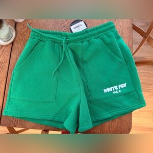 White Fox Boutique Offstage Lounge Shorts in Green
